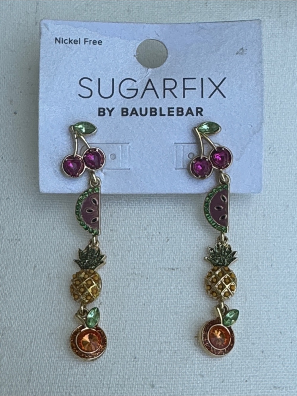 Sugarfix by BaubleBar fruit drop pierced earrings - NWT